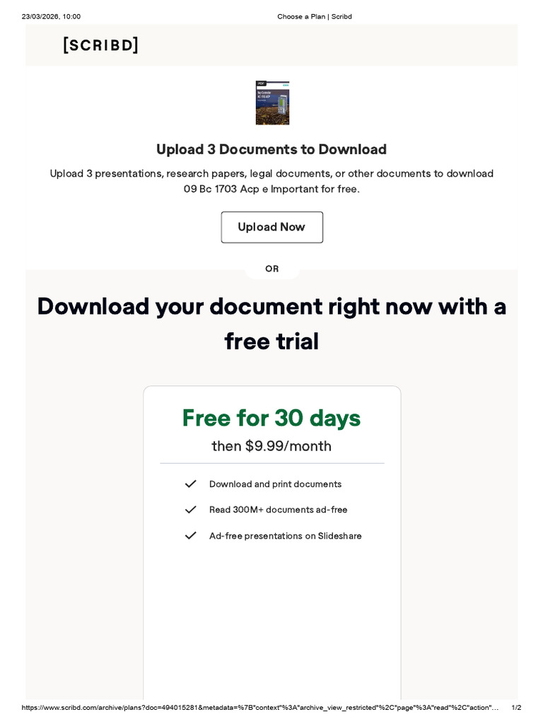 01 Choose A Plan - Scribd | PDF | Scribd
