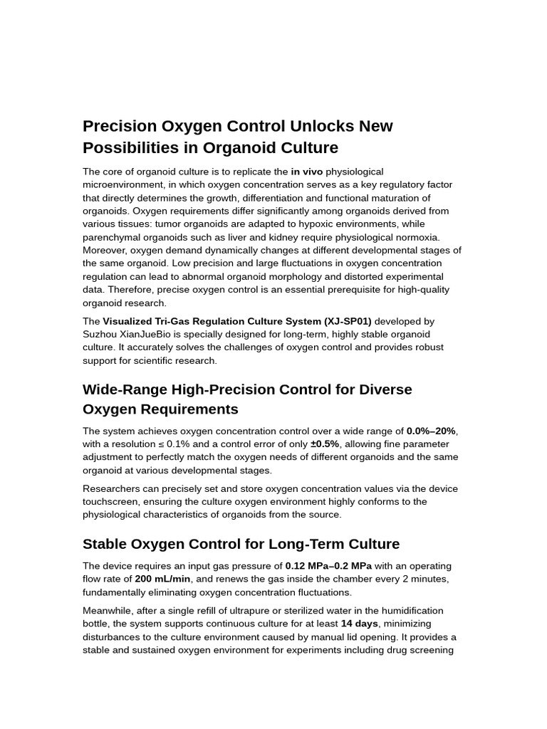 7 Precision Oxygen Control Unlocks New Possibilities in Organoid ...