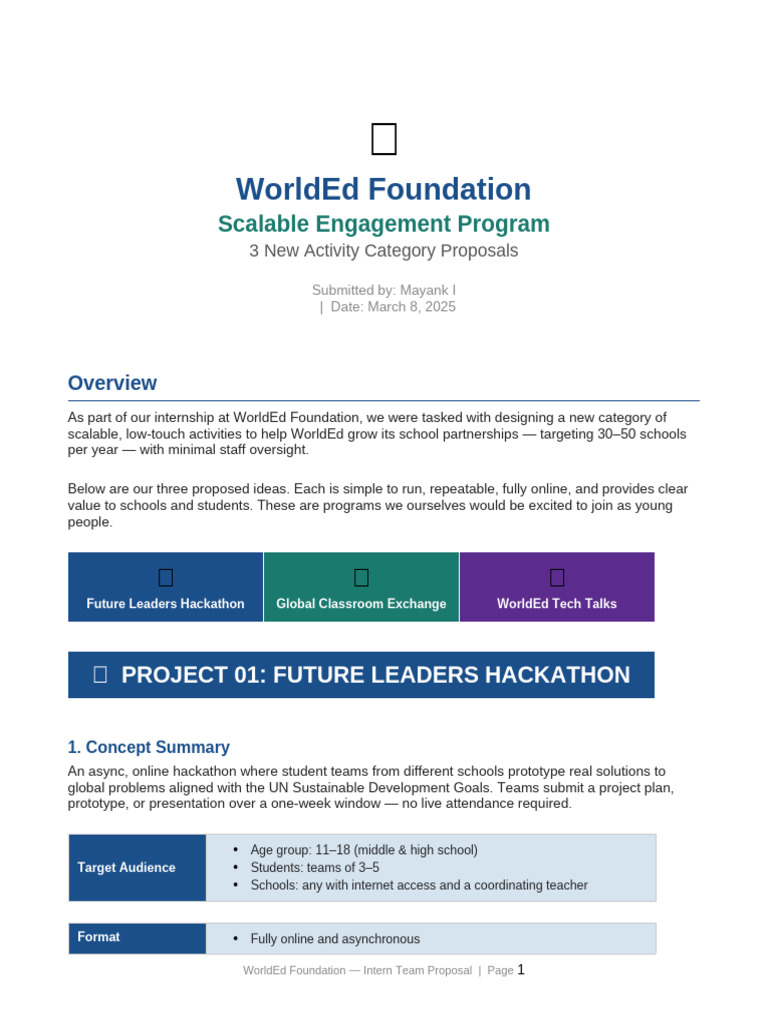 WorldEd Proposal | PDF