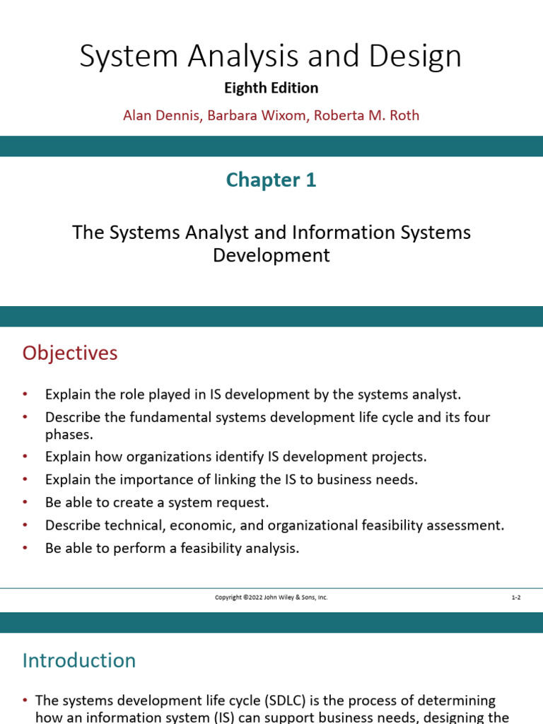 System Analysis and Design: The Systems Analyst and Information Systems ...