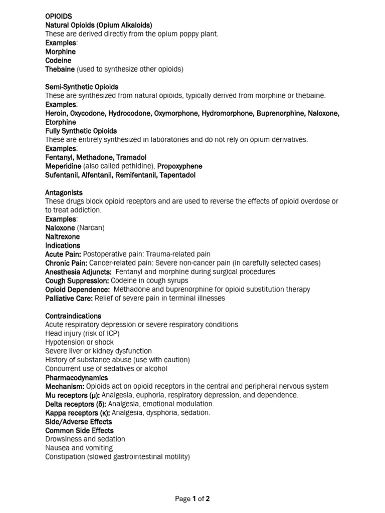 OPIOIDS | PDF | Opioid | Morphine