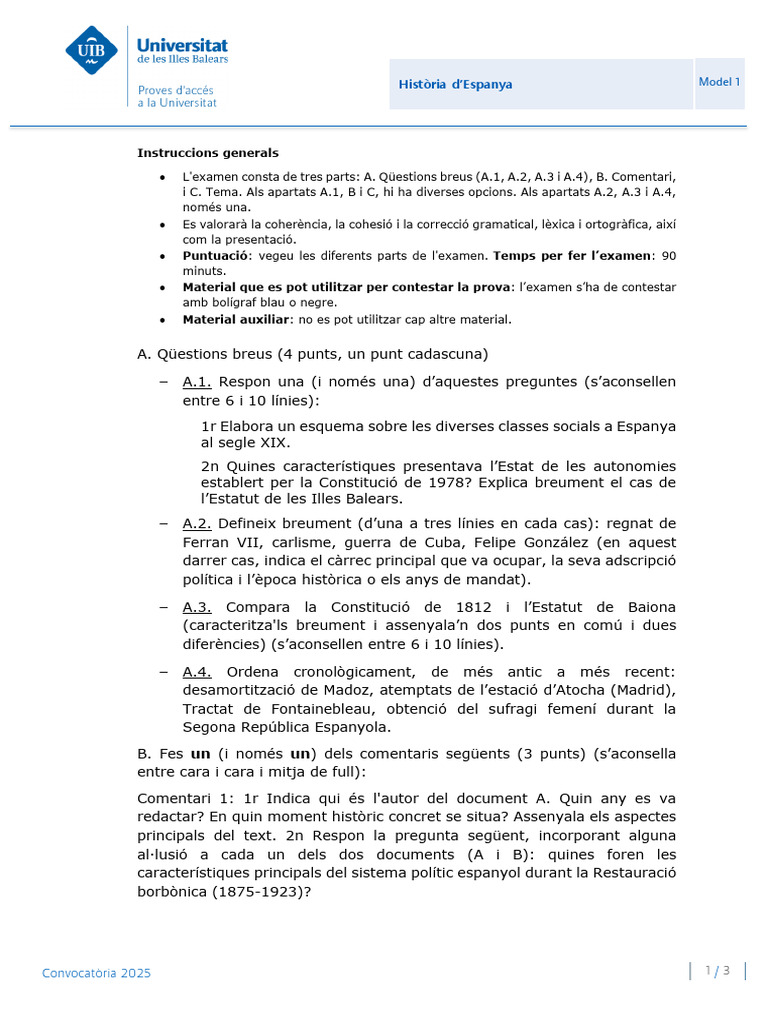 Enunciat HESPANYA JUL 2025 | PDF