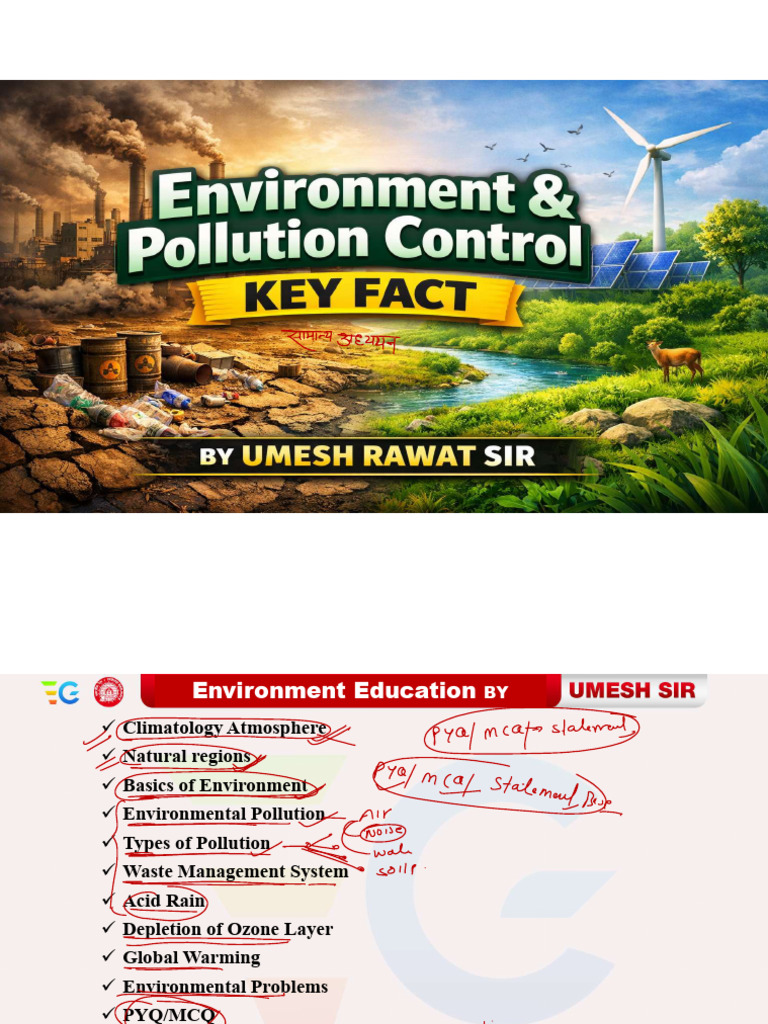 Environment & Pollution Control Lec 01 PDF | PDF