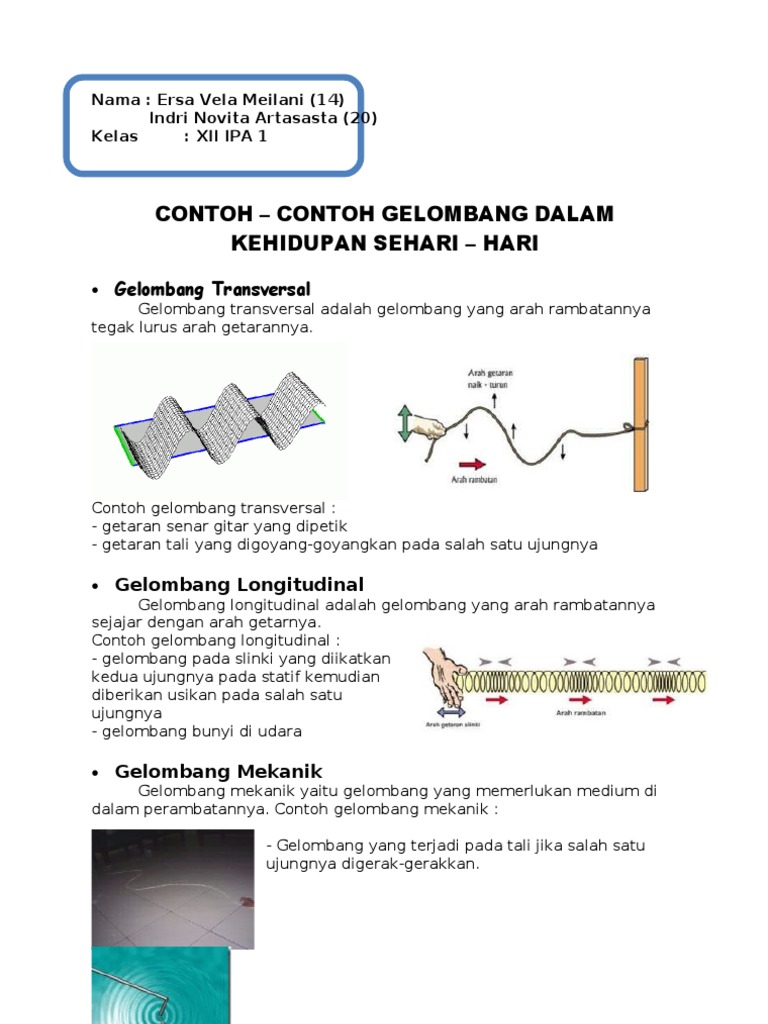 Contoh - Contoh Gelombang Dalam Kehidupan Sehari - Hari