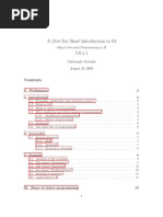 A (Not So) Short Introduction To S4 V0.5.1: Object Oriented Programming in R