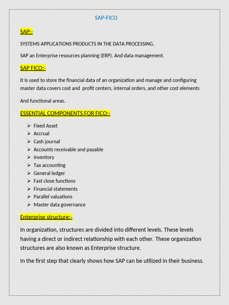 Sap Notes | PDF