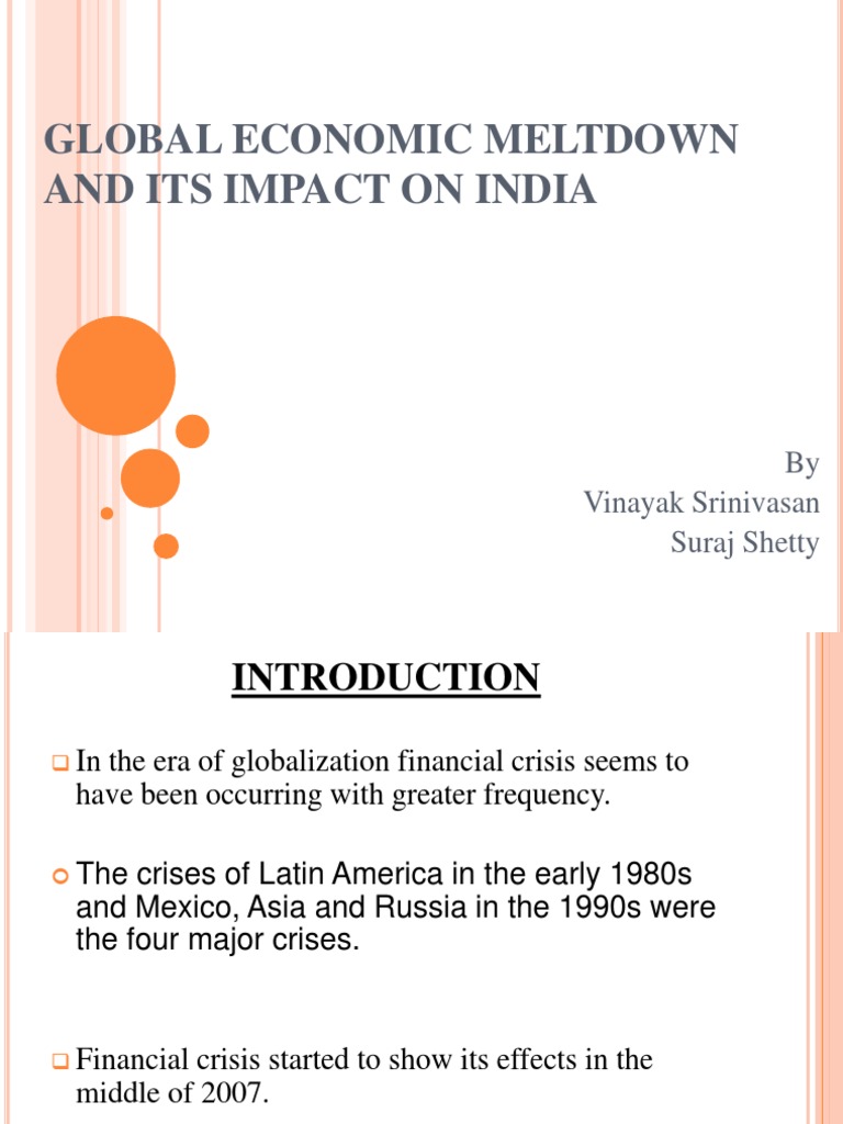 Impact of Global Financial Crisis on India | PDF | Fiscal Policy ...