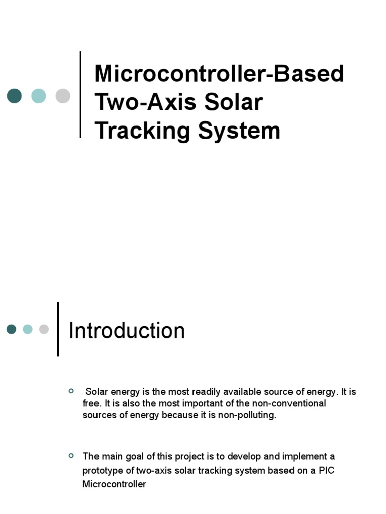 Microcontroller-Based Two-Axis Solar Tracking System | PDF ...
