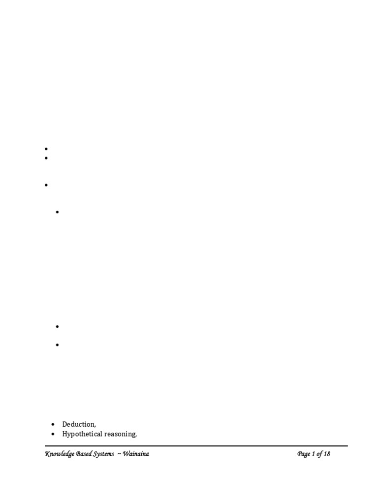 Ai Intro To KBS and Knowledge Representation | PDF | First Order Logic ...