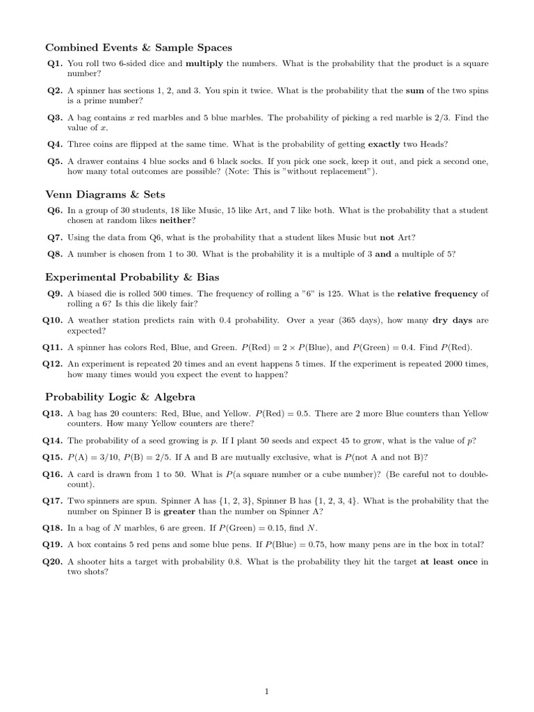 Advance Probability | PDF