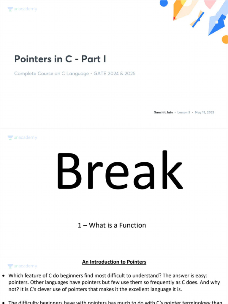 Pointers in C Part I No Anno | PDF