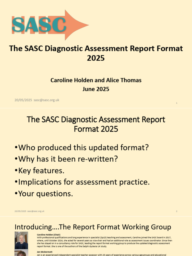 Sasc Conference 2025 The Report Format | PDF | Reading Comprehension ...