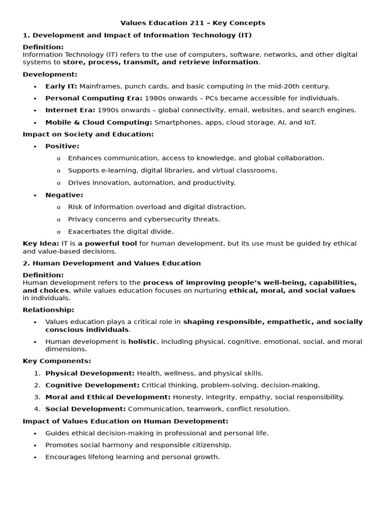 VED 211 Notes For Prelims | PDF | Learning | Creativity