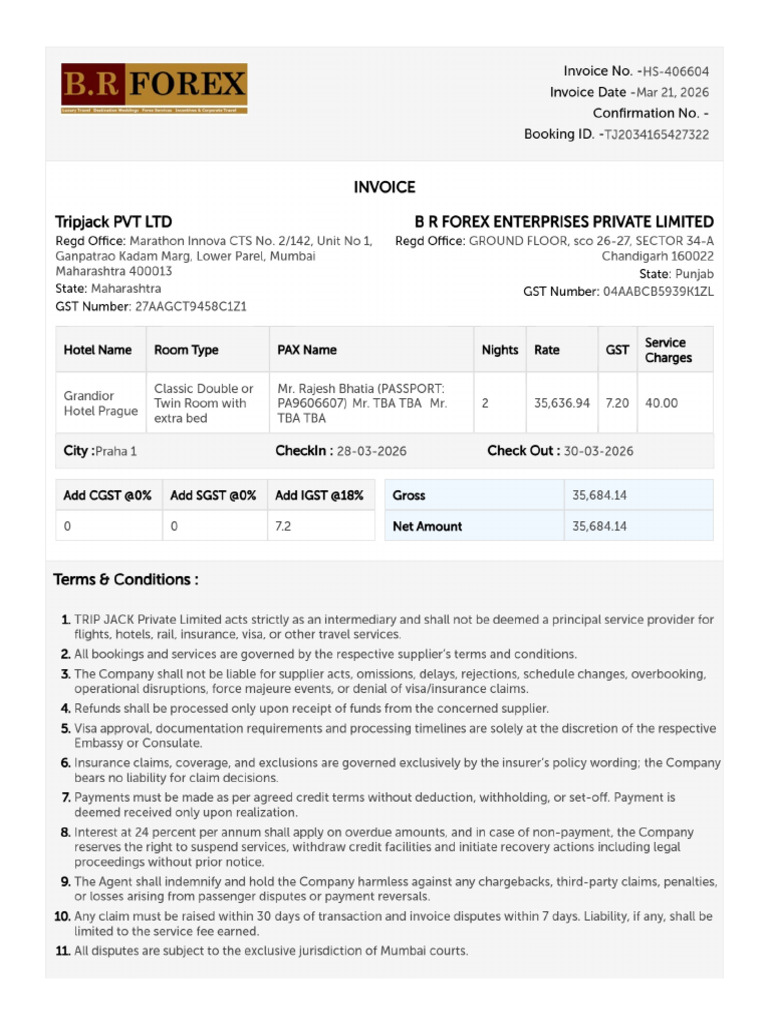 Invoice HS 406604 | PDF