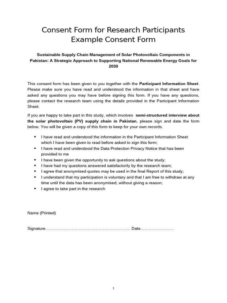 Consent Form | PDF