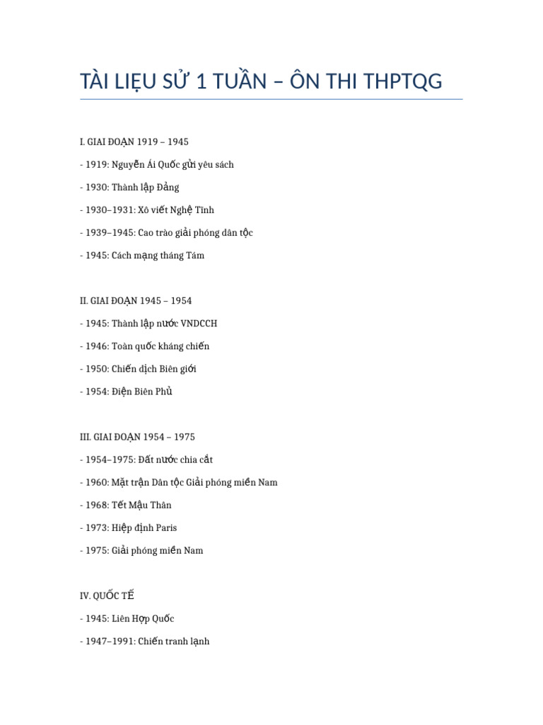 Tai Lieu Su 1 Tuan | PDF