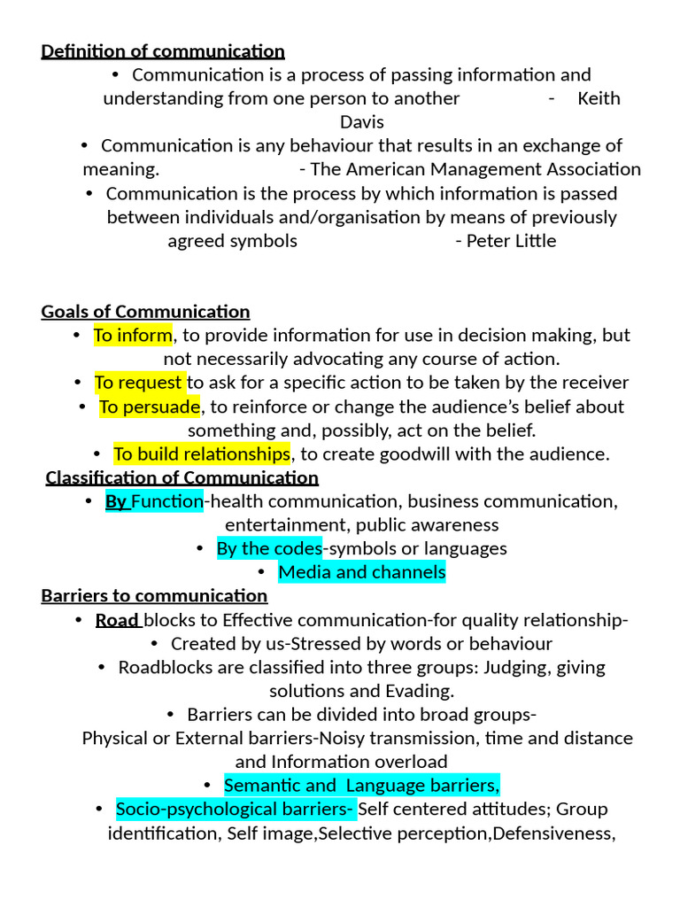 Unit I Types of Communication | PDF | Communication | Nonverbal ...