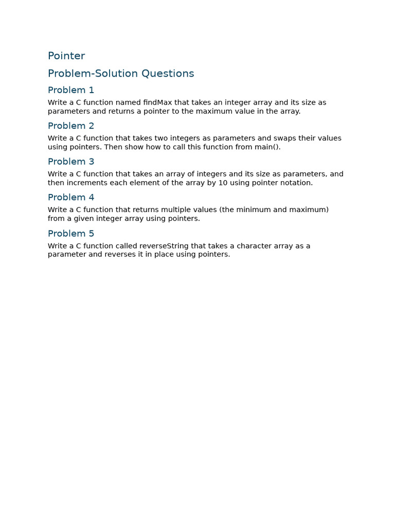 Pointer, Arrays | PDF