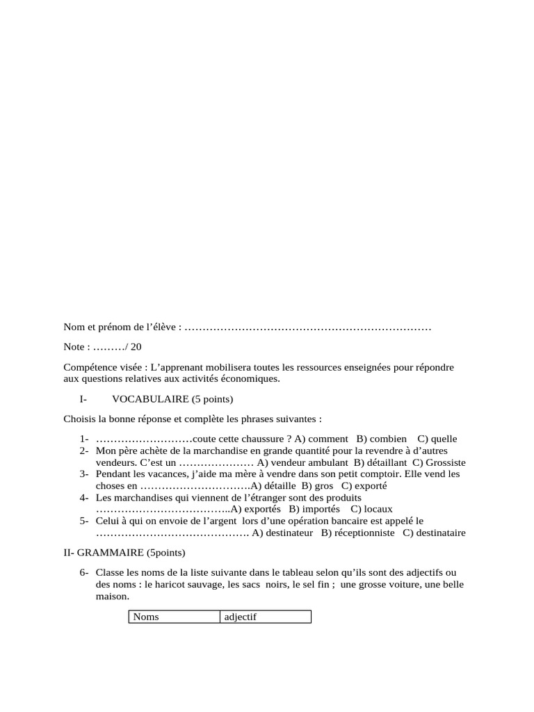 French Form 3 S4 | PDF