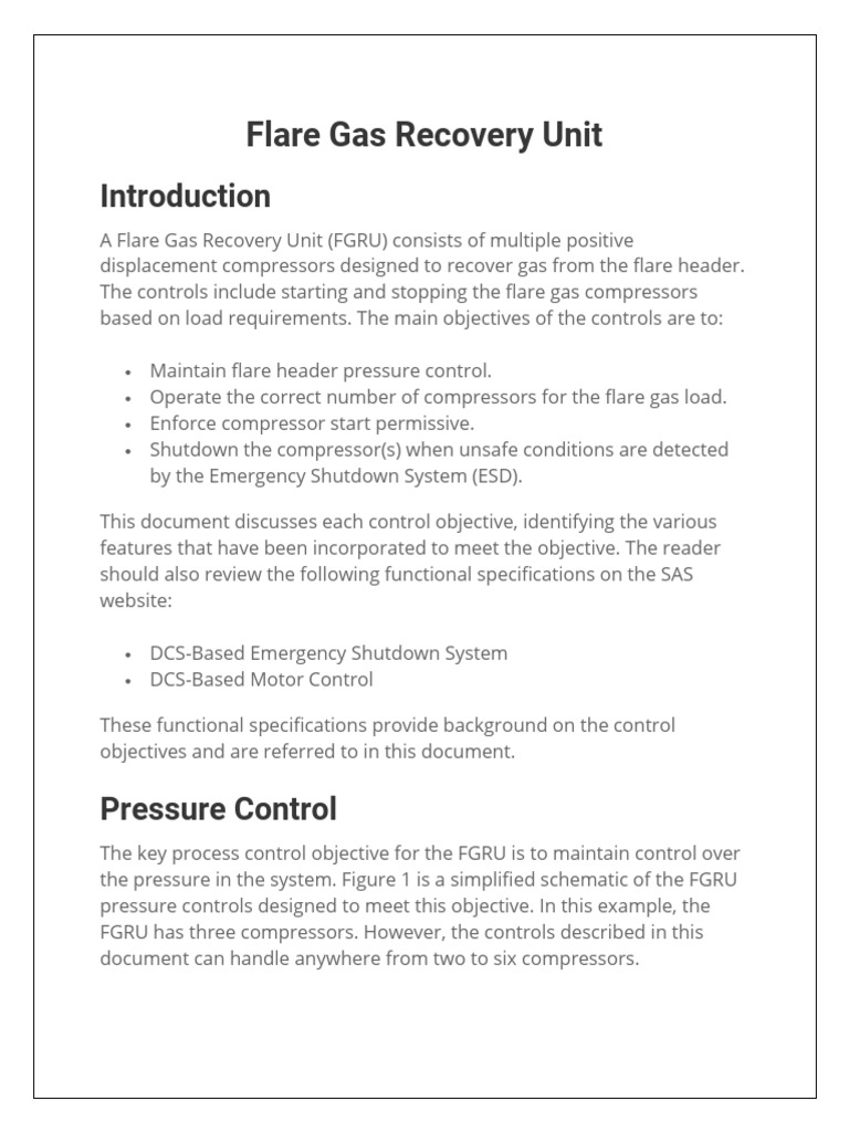 Flare Gas Recovery | PDF | Valve | Gases