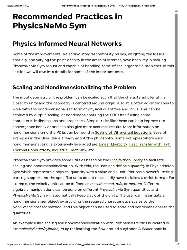 Recommended Practices in PhysicsNeMo Sym - NVIDIA PhysicsNeMo Framework ...