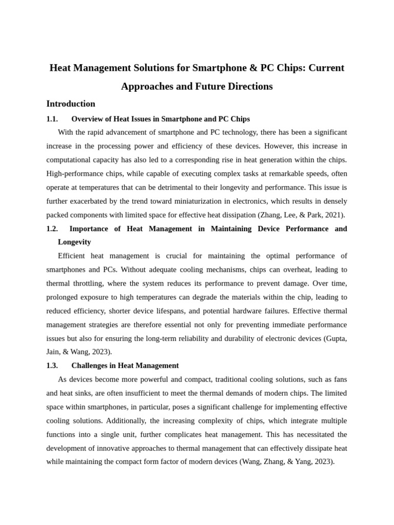 Heat Management Solutions For Smartphone | PDF | Integrated Circuit | Heat