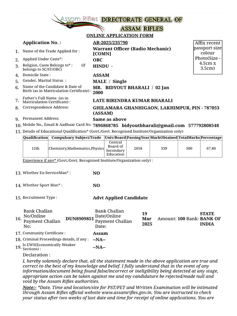 Online Application Wo RM | PDF