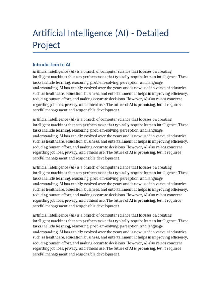 AI Project | PDF | Artificial Intelligence | Intelligence (AI) & Semantics