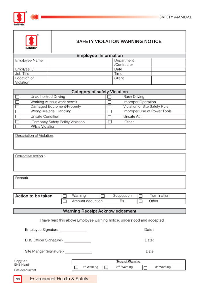 HSE Warning Letter | PDF