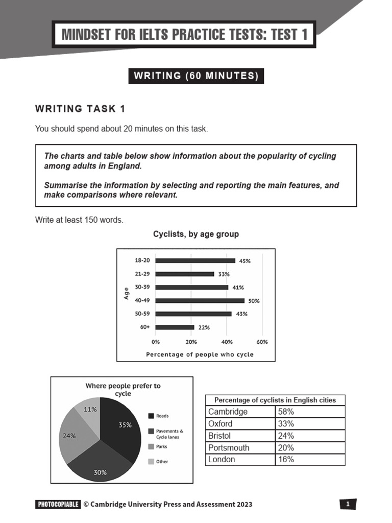 Mindset Practice Test 01 Writing | PDF
