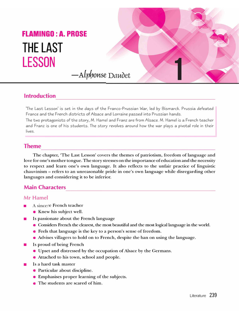 The Last Lesson | PDF
