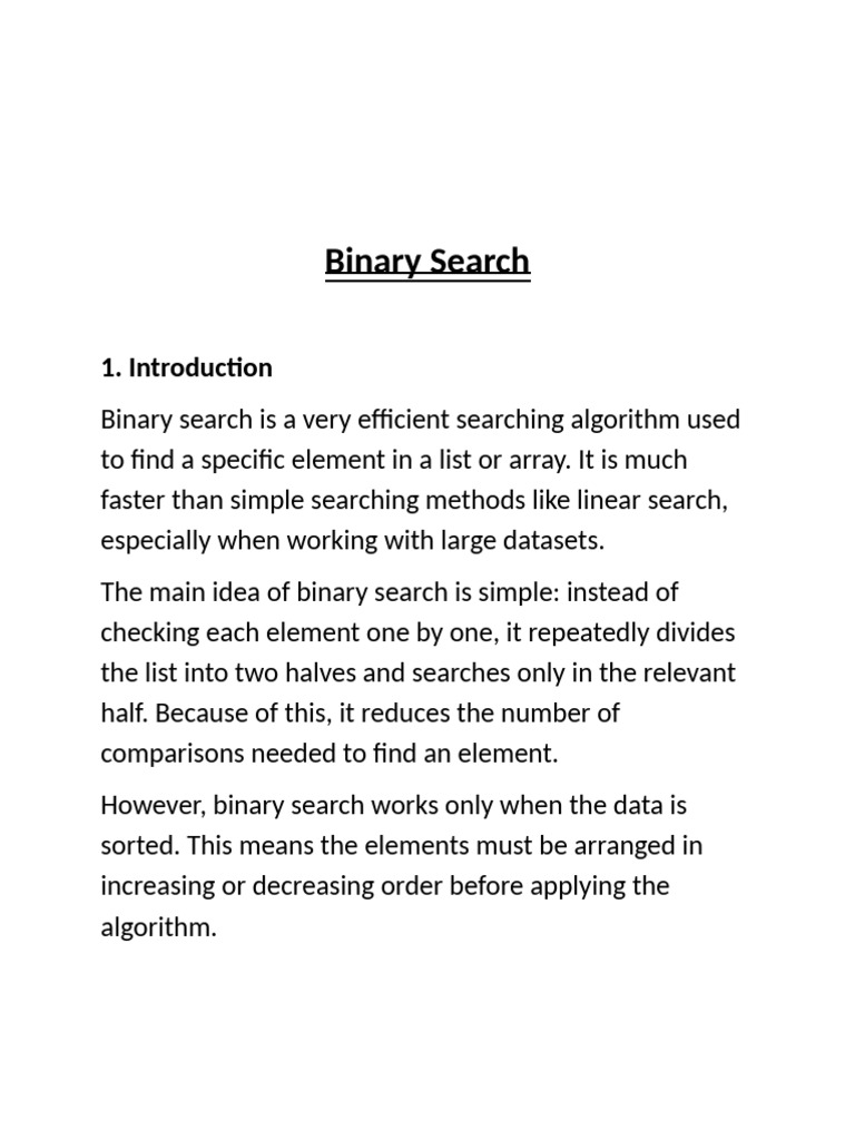 Binary Search-Detailed Explanation | PDF | Algorithms And Data ...