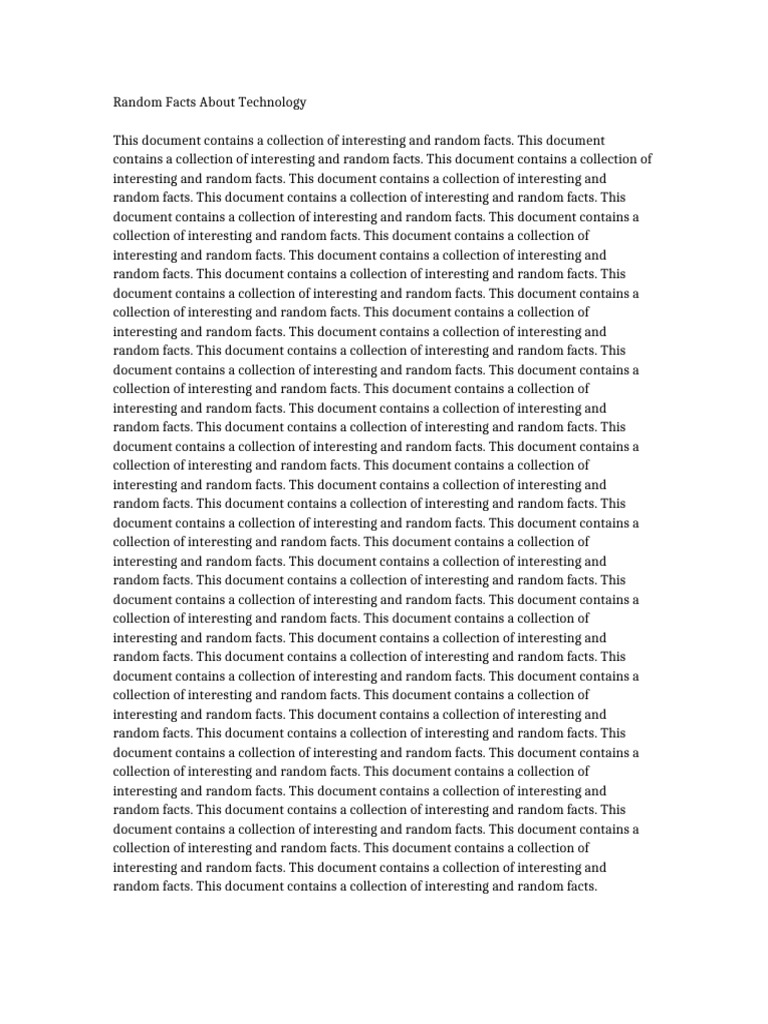 Random Facts 3 | PDF | Sources | Document