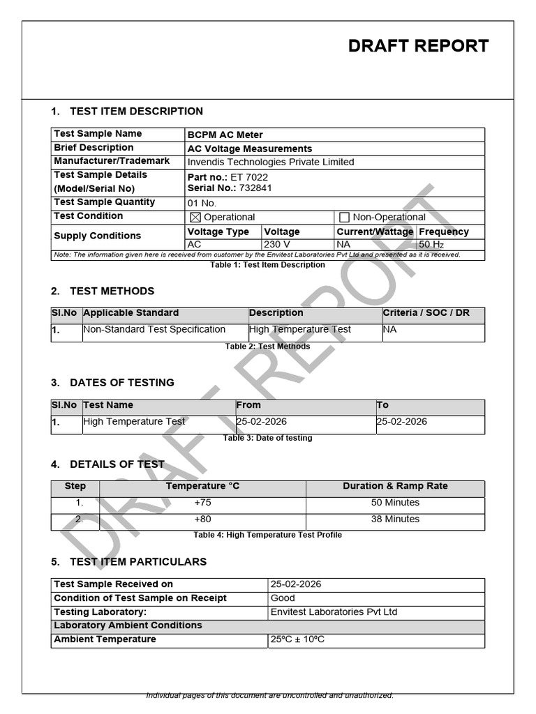 ETB-2026ITP134-001 - Invendia Test Draft Report | PDF | Applied And ...