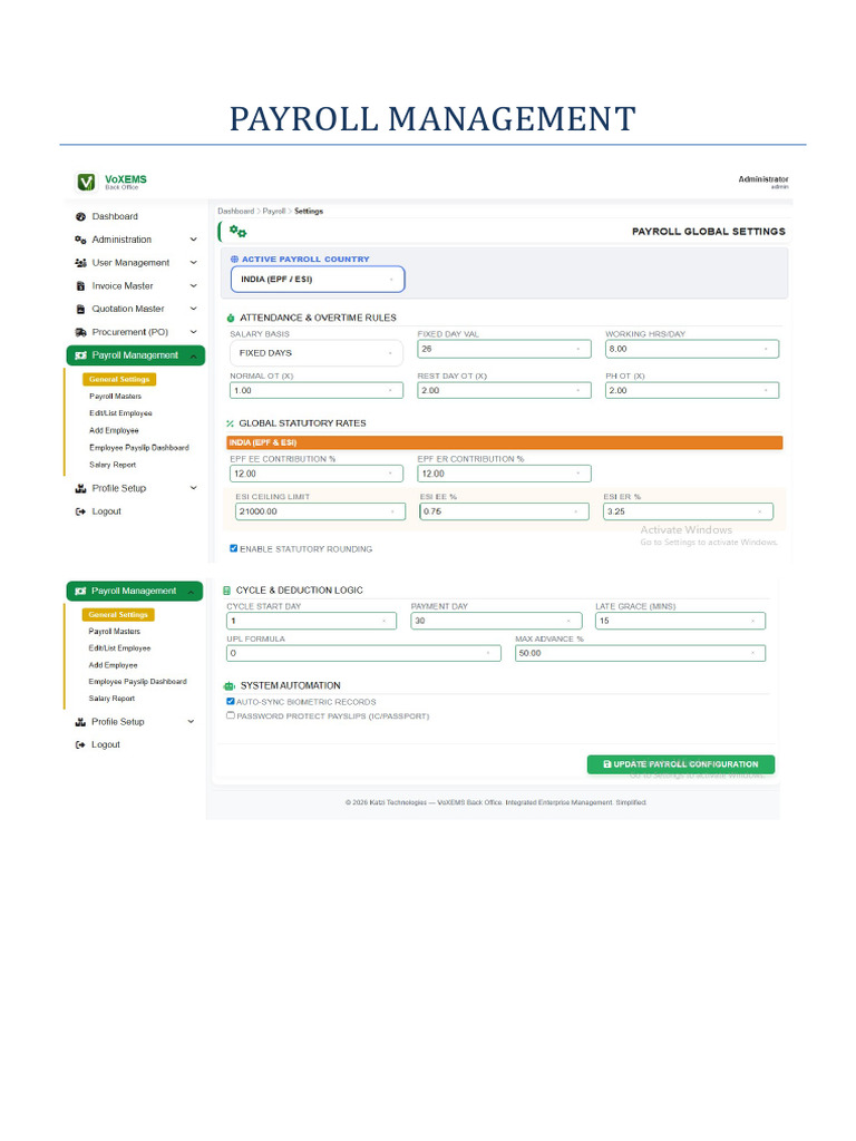 Payroll Management | PDF