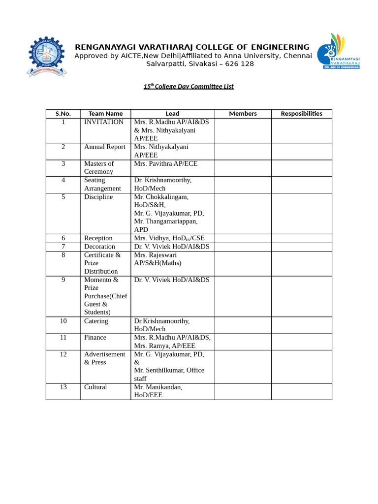Committee List | PDF
