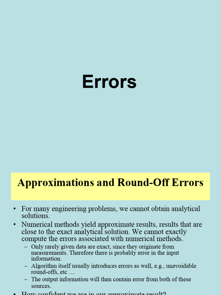 Errors 1 12 | PDF | Accuracy And Precision | Significant Figures