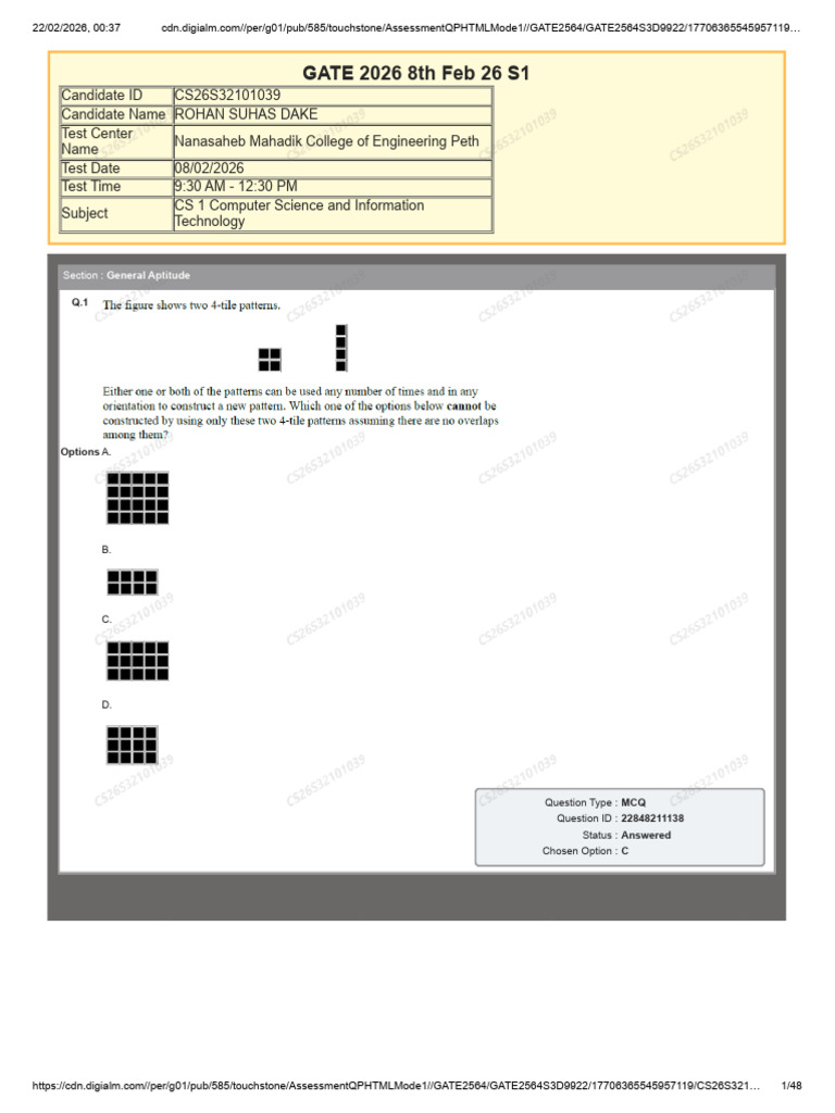 Cs Gate | PDF | Multiple Choice | Social Research
