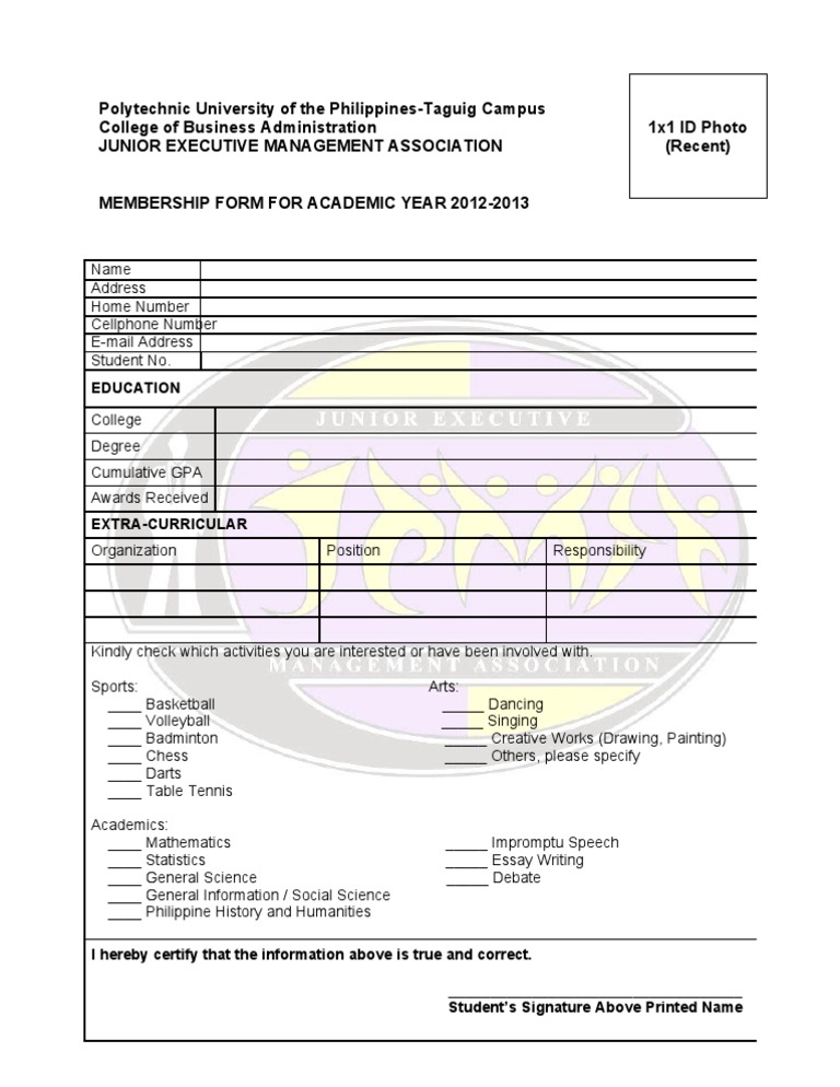 Membership Form | PDF