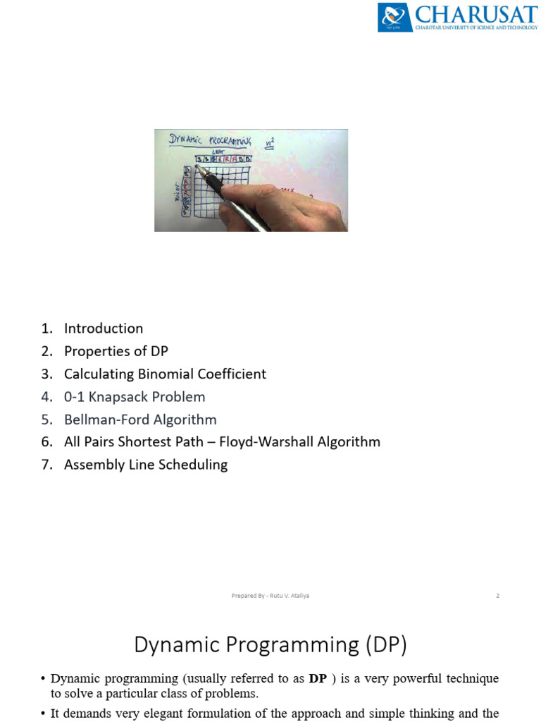 Dynamic Programming DAA | PDF | Dynamic Programming | Applied Mathematics