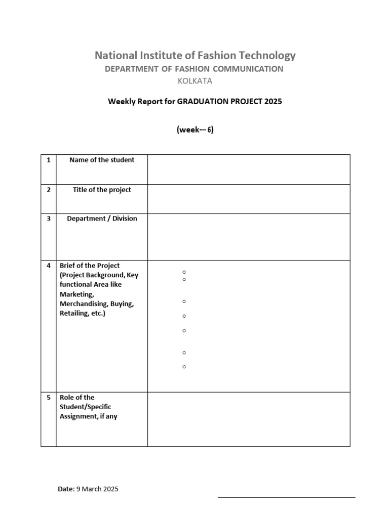 GP Weekly Report Format - 2025 | PDF