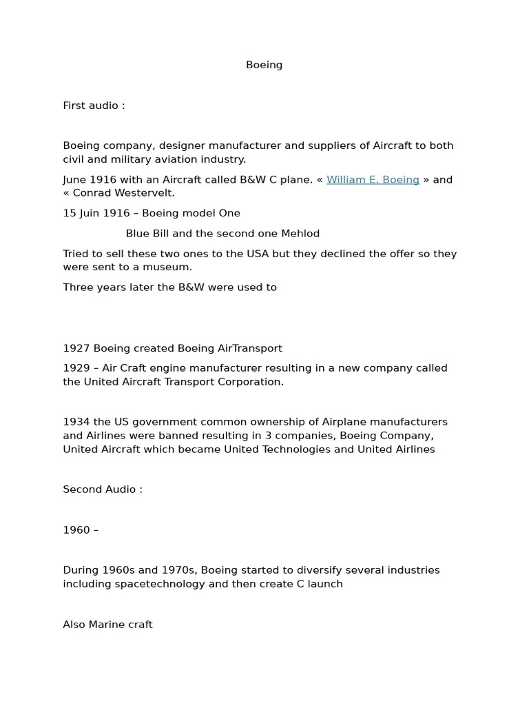 Boeing Work | PDF