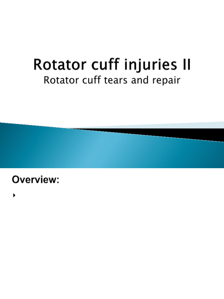 4-Rotator Cuff Injuries II | PDF | Shoulder | Musculoskeletal System