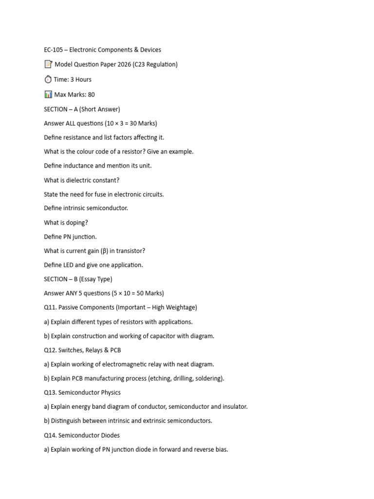 Ecd Model Paper 2 | PDF