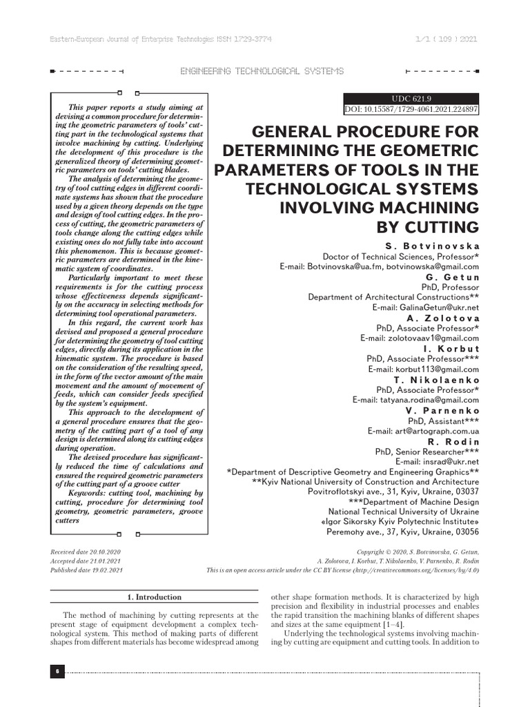 General Procedure For Determining The Ge | PDF
