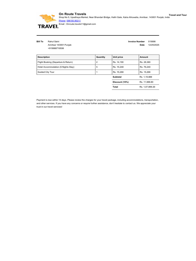 Invoice 515698 | PDF