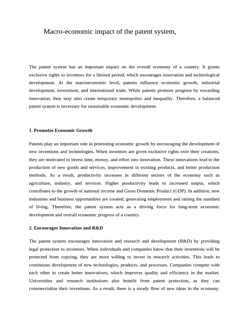 Macro | PDF | Patent | Economic Growth