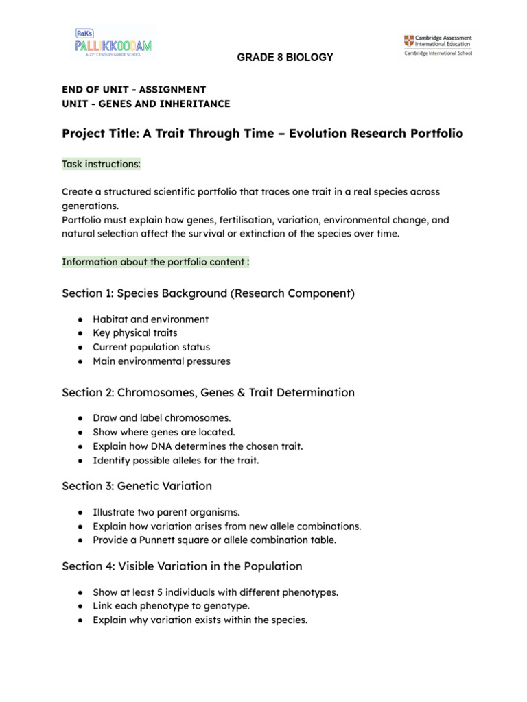 G8 Project Instructions | PDF | Genotype | Population Genetics