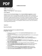 Store Keeper Resume Sample | PDF | Inventory | Audit