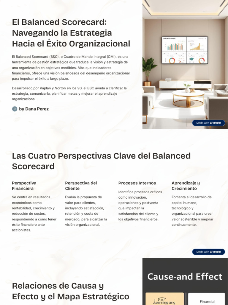 El Balanced Scorecard Navegando La Estrategia Hacia El Exito ...